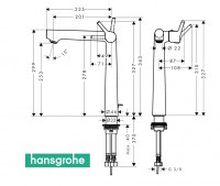 MONOMANDO LAVABO 250 TALIS S HANSGROHE